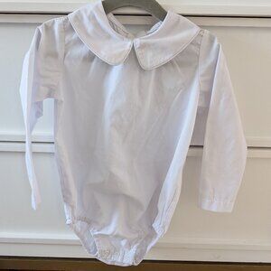 TBBC Peter Pan Collar Bodysuit White 2T Long Sleeve